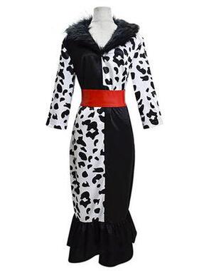 101忠狗Cruella de Vil库伊拉cos服 库伊拉cosplay万圣节表演服