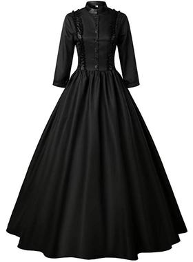 跨境新款哥特式维多利亚时代女士礼服 皇后化妆舞会礼服工厂现货