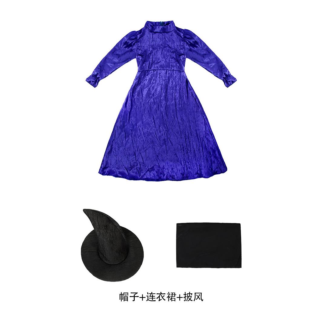 【新品】万圣节新款表演服儿童女巫角色扮演服学校派对舞台cos演
