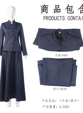 阴间大法师Lydia Cosplay万圣节女式黑色连衣裙 甲壳虫汁服装套装