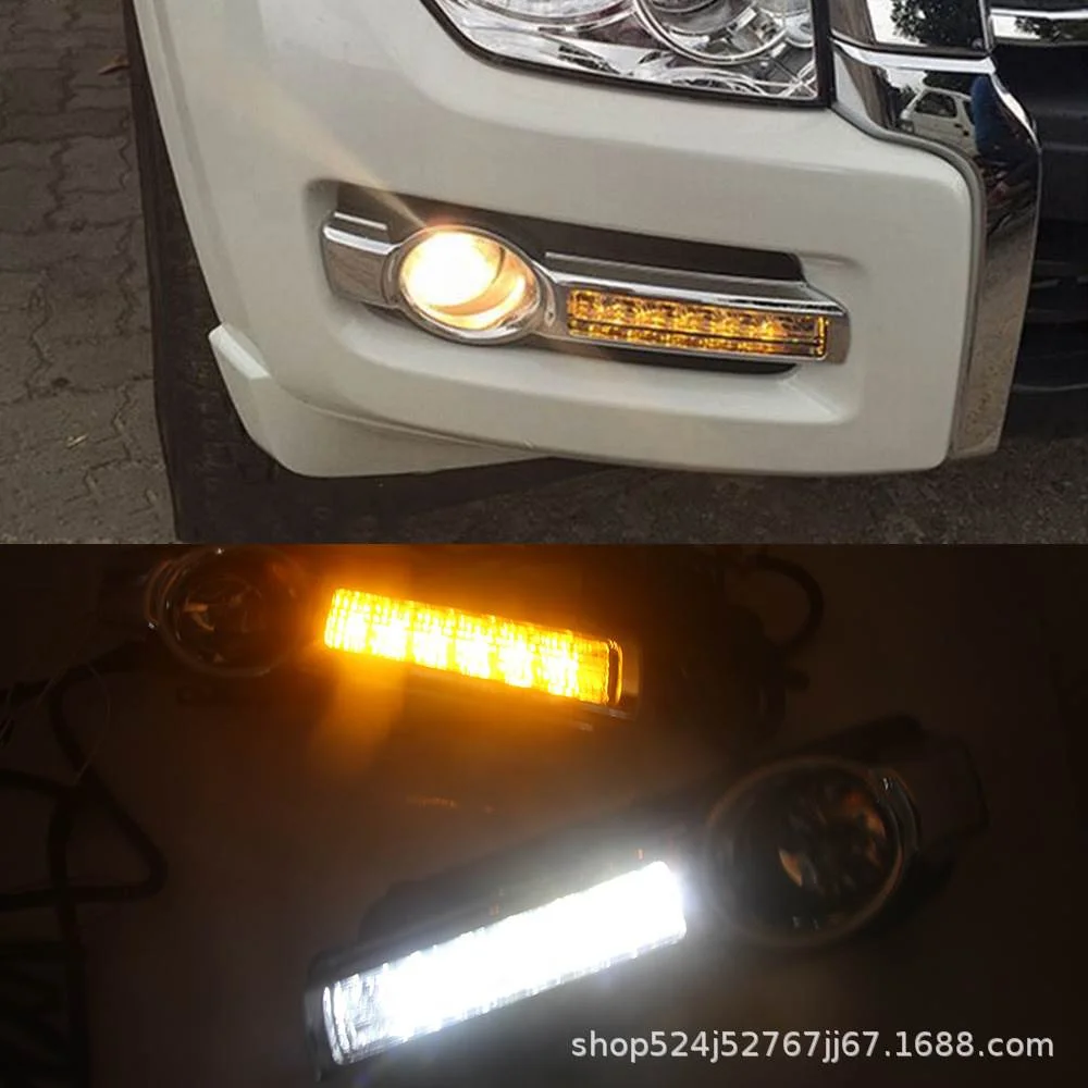 适用于三菱15-19款帕杰罗雾灯总成V93/V97日行灯LED雾灯框开关
