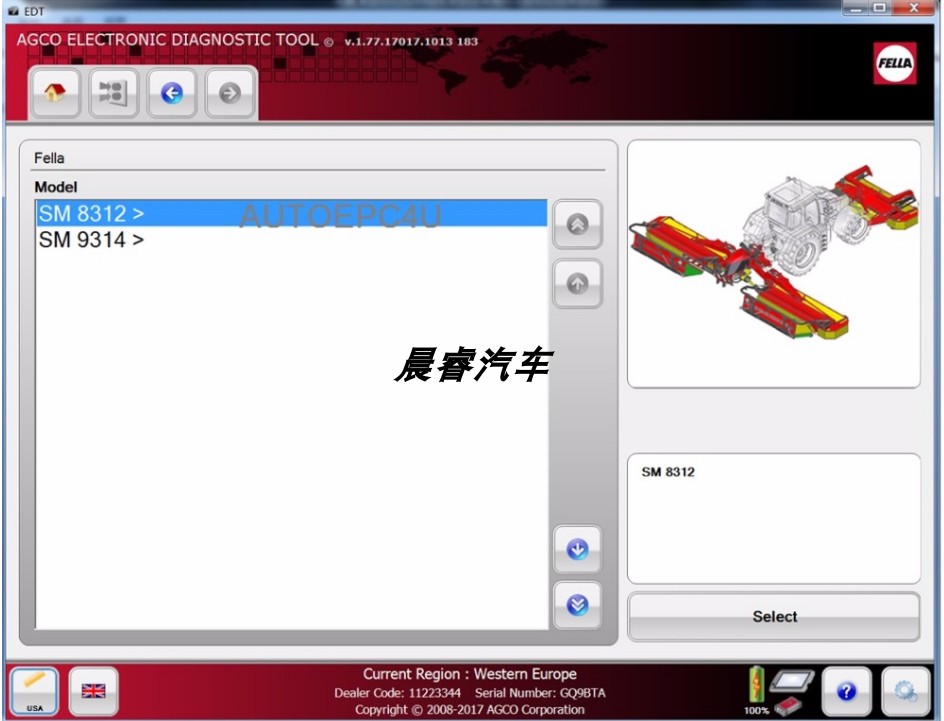 爱科麦赛福格森诊断检测仪agco edt  diagnostic维修手册零件目录