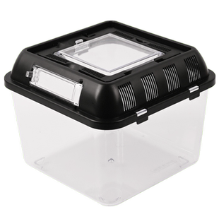 爬宠饲养盒带盖乌龟缸手提式爬虫冬眠箱角蛙守宫螃蟹专用养殖盒子