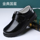 深圳小学生男儿童真皮皮鞋 牛皮 男中大童表演黑色英伦学生演出皮鞋