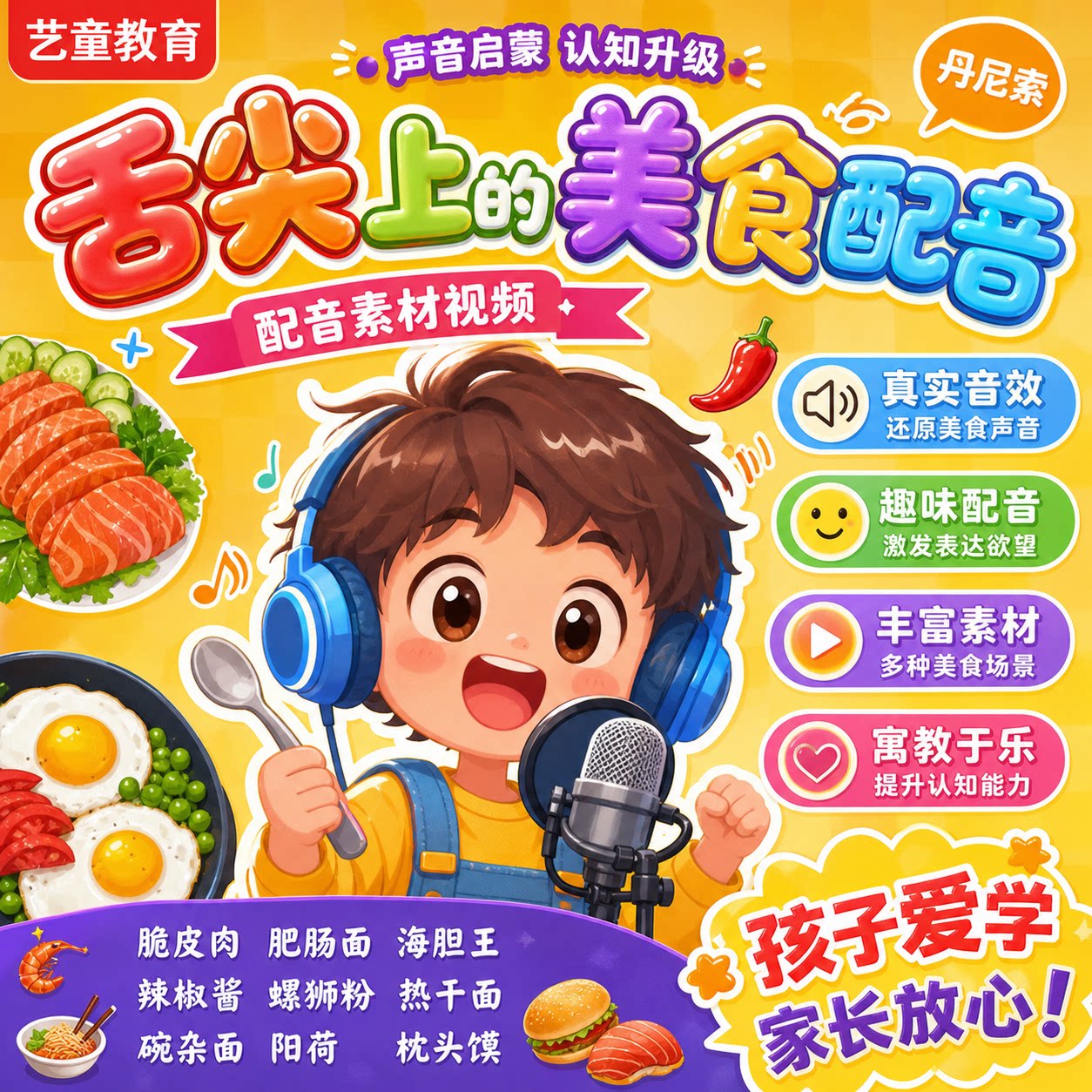 舌尖上的美食中国配音视频消音素设计素材/源文件