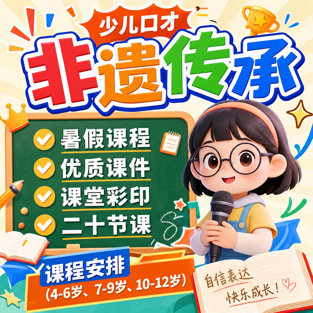 2026暑假少儿口才ppt课件设计素材/源文件