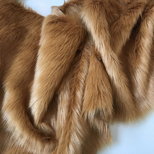 棕色毛绒布料演出服道具玩具手工面料柜台布展示垫布长毛兽装毛布