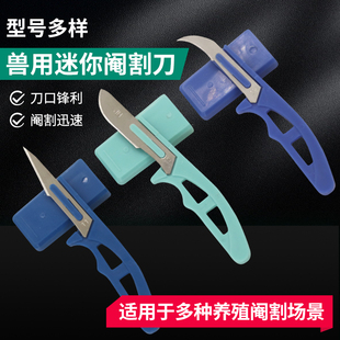 兽用阉割刀手术刀仔猪去势刀片劁锹腌阉猪刀迷你敲猪刀煽猪工具