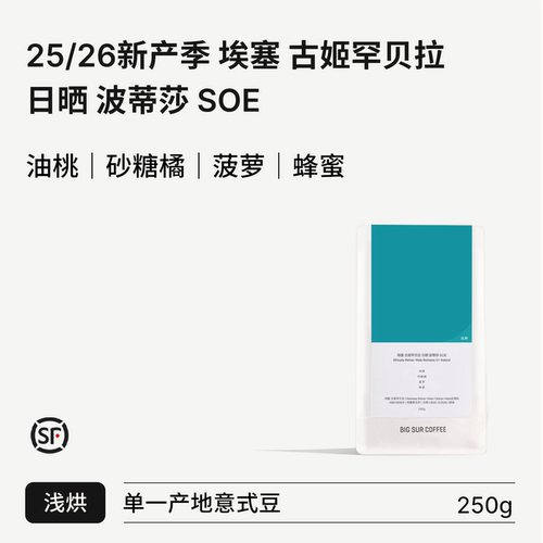 BIGSUR新产季埃塞日晒浅烘SOE