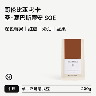 红糖 深色浆果 哥伦比亚考卡圣·塞巴斯蒂安SOE中度烘焙 SUR BIG