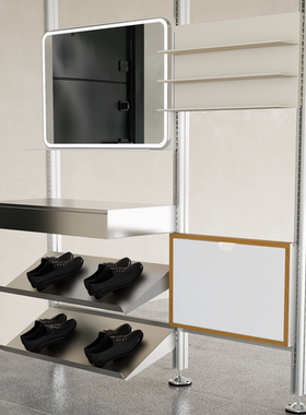 阿崔造屋 新款不锈钢鞋架配件上墙壁挂置物架系统可定制配件