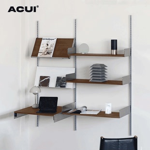 阿崔造屋 上墙壁挂实木板置物架创意挂架陈列架大白墙装饰收纳架