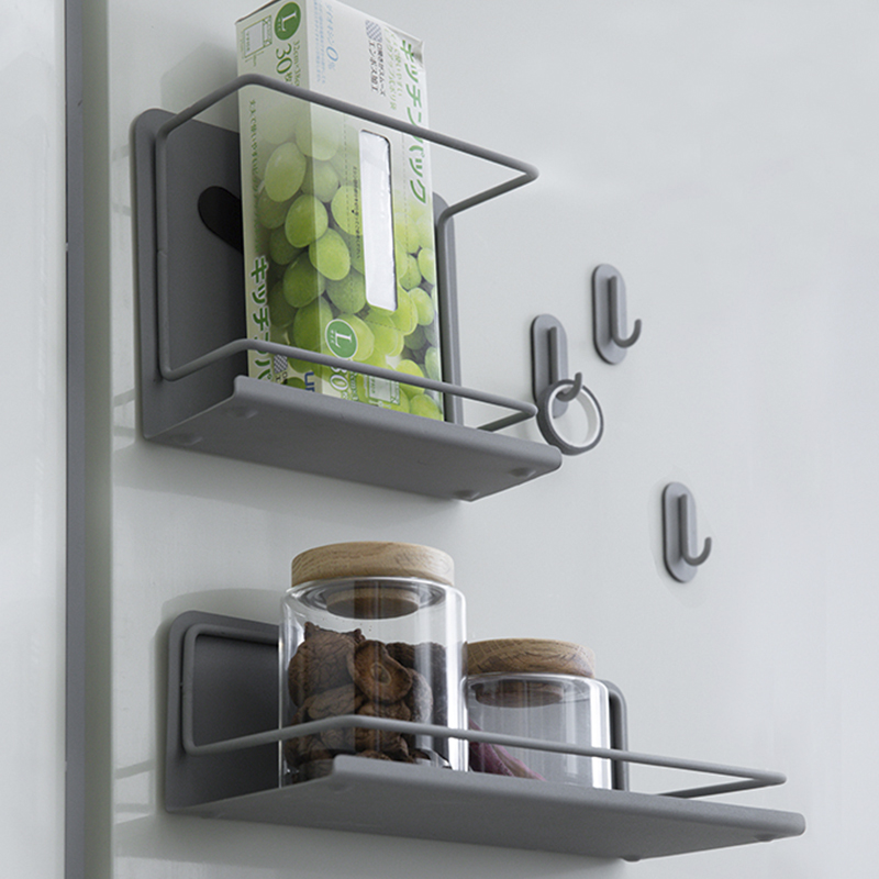 Cloud life refrigerator magnetic suction side wall hanging shelf kitchen storage refrigerator paste Nordic Japanese hook set