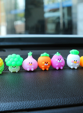 卡通蔬菜软胶玩偶装饰车载摆件