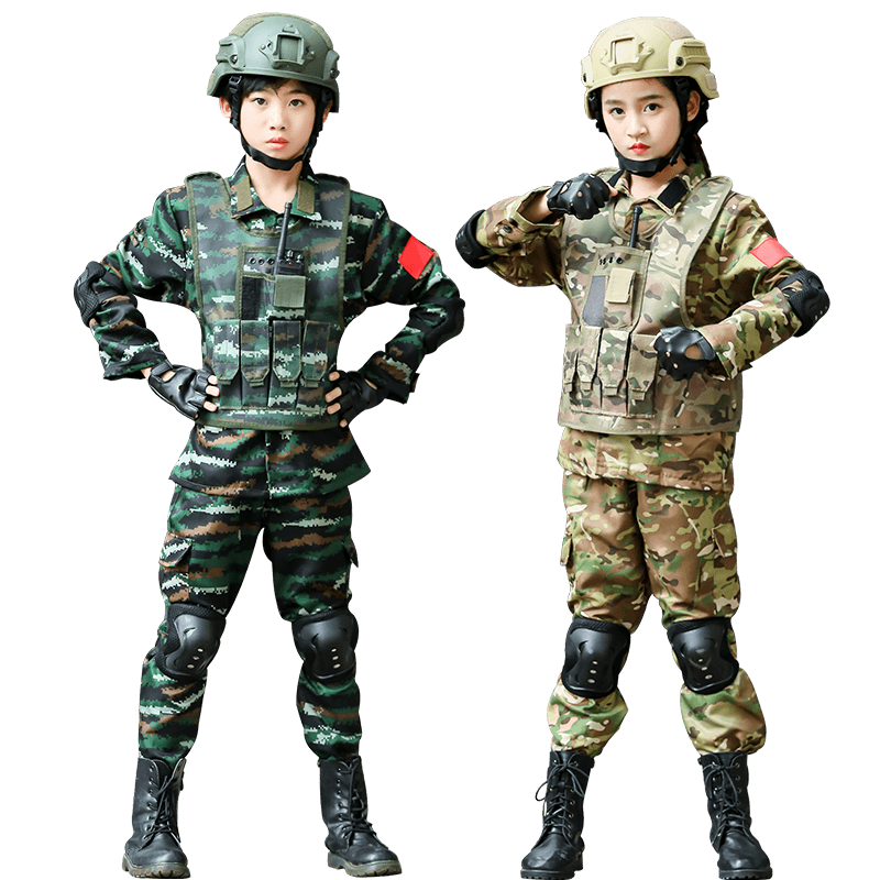 儿童迷彩服男女同款潮童送手套