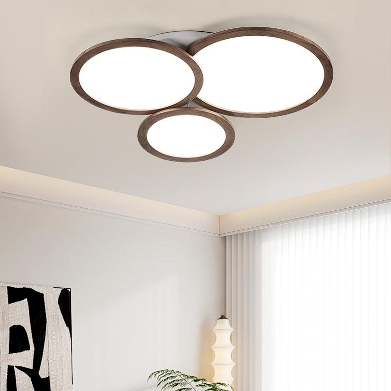 新中式黑胡桃木实木灯具