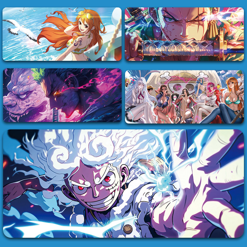 海贼王鼠标垫超大号航海王索隆路飞动漫游戏办公电脑桌垫子二次元