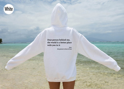 dear person behind me 连帽衫 素色字母卫衣 Oversized Hoodie