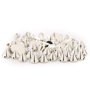 DIY铆钉壳材料服饰子弹头CCB直孔手链串珠金色枪黑