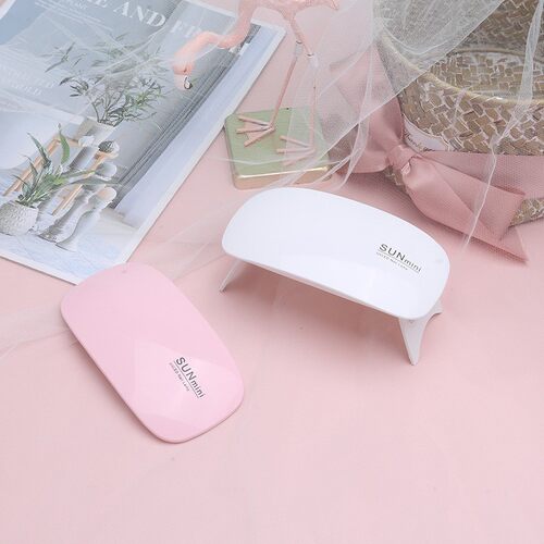 美甲光疗机SUNmini鼠标灯粉白色迷你便携小烤灯6W全能灯照干胶