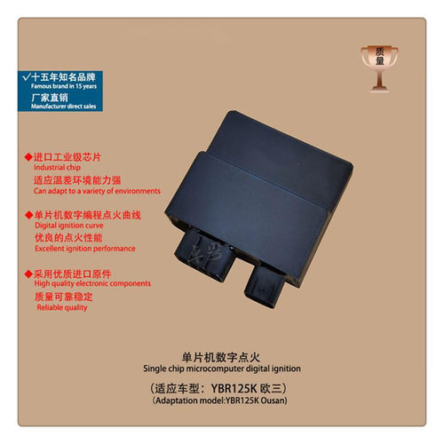 摩托车点火器JYM125-3天剑K国三点火器5VL双插口YBR125K CDI