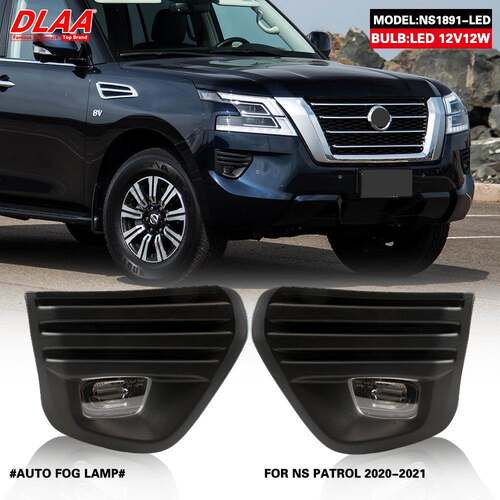 适用日产20/21途乐PATROL前雾灯总成 led防雾灯日间行车灯前杠灯