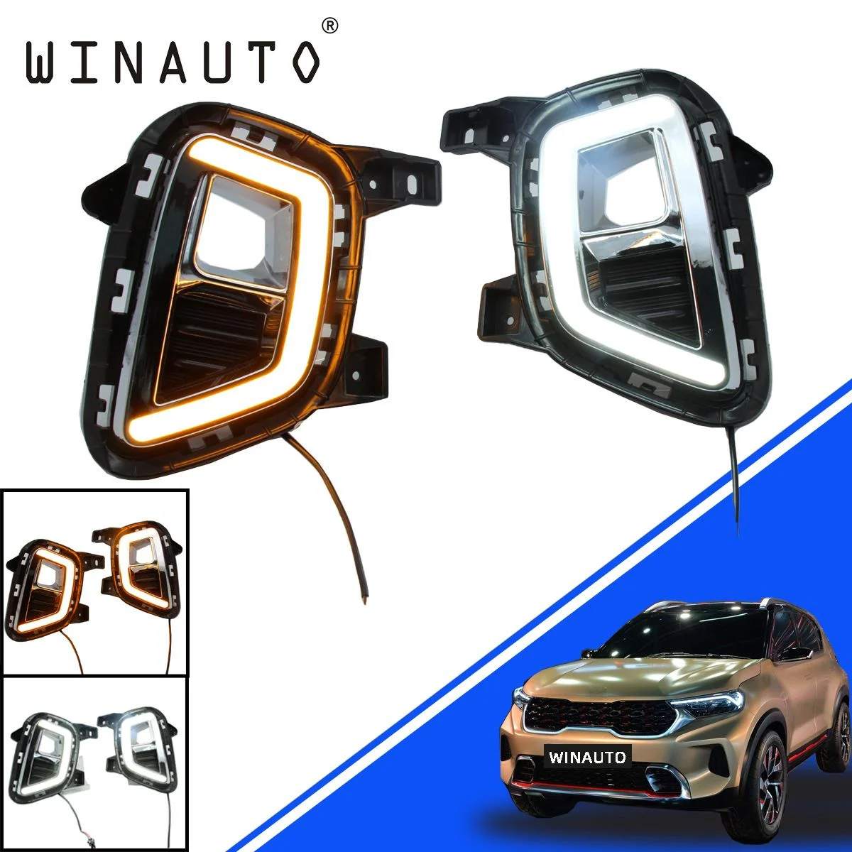 适用于KA Sonet2020到2022款日行灯 双色 LED日行灯雾灯