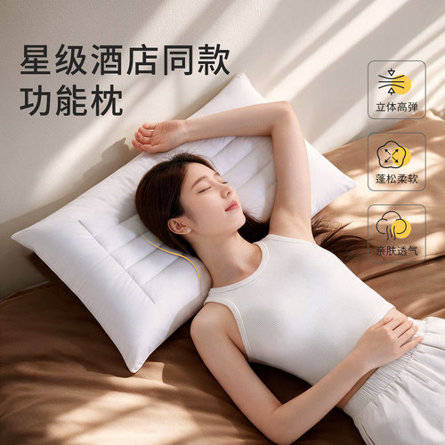 酒店同款功能枕纤维带荞麦芯