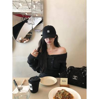 sheepland高智姐姐 韩系气质一字肩羊毛针织衫秋辣妹露肩毛衣上衣