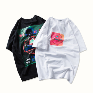 cavempt 20ss夜光霓虹灯印花短袖T恤 C.E DESIGN LIGHTER日系半袖