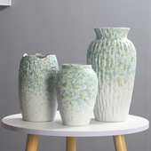 无孔新中式 饰摆件玄关插鲜花满天星干花插容器 陶瓷花瓶家居客厅装