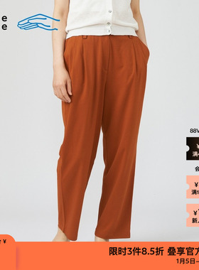 素然klee klee春夏女士环保棉强捻针织布柔软舒适休闲宽松锥裤