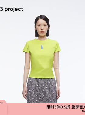 素然3ge3 project春夏女士简约日常百搭修身内搭可外穿短袖T恤