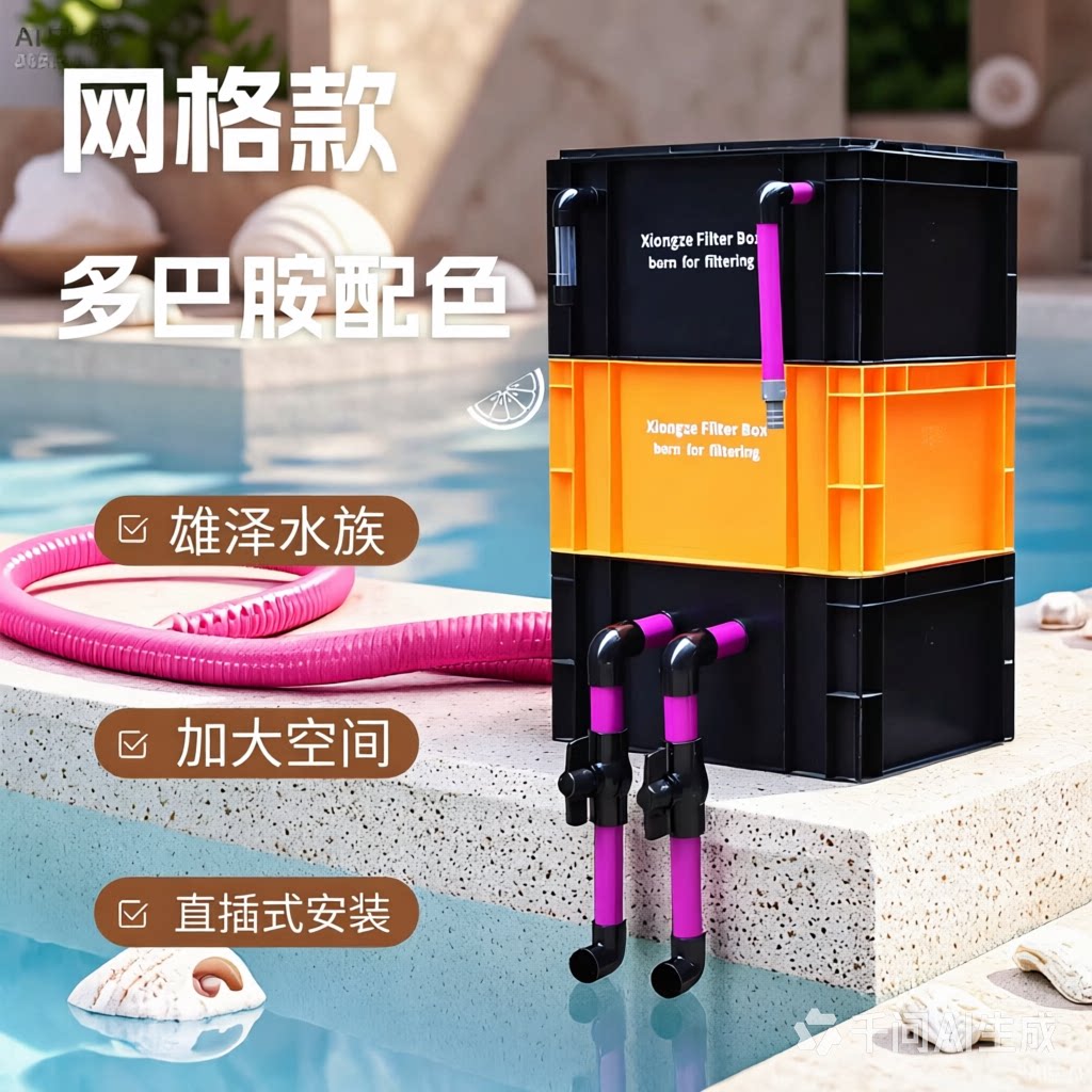 工业风上置滴流鱼缸过滤箱