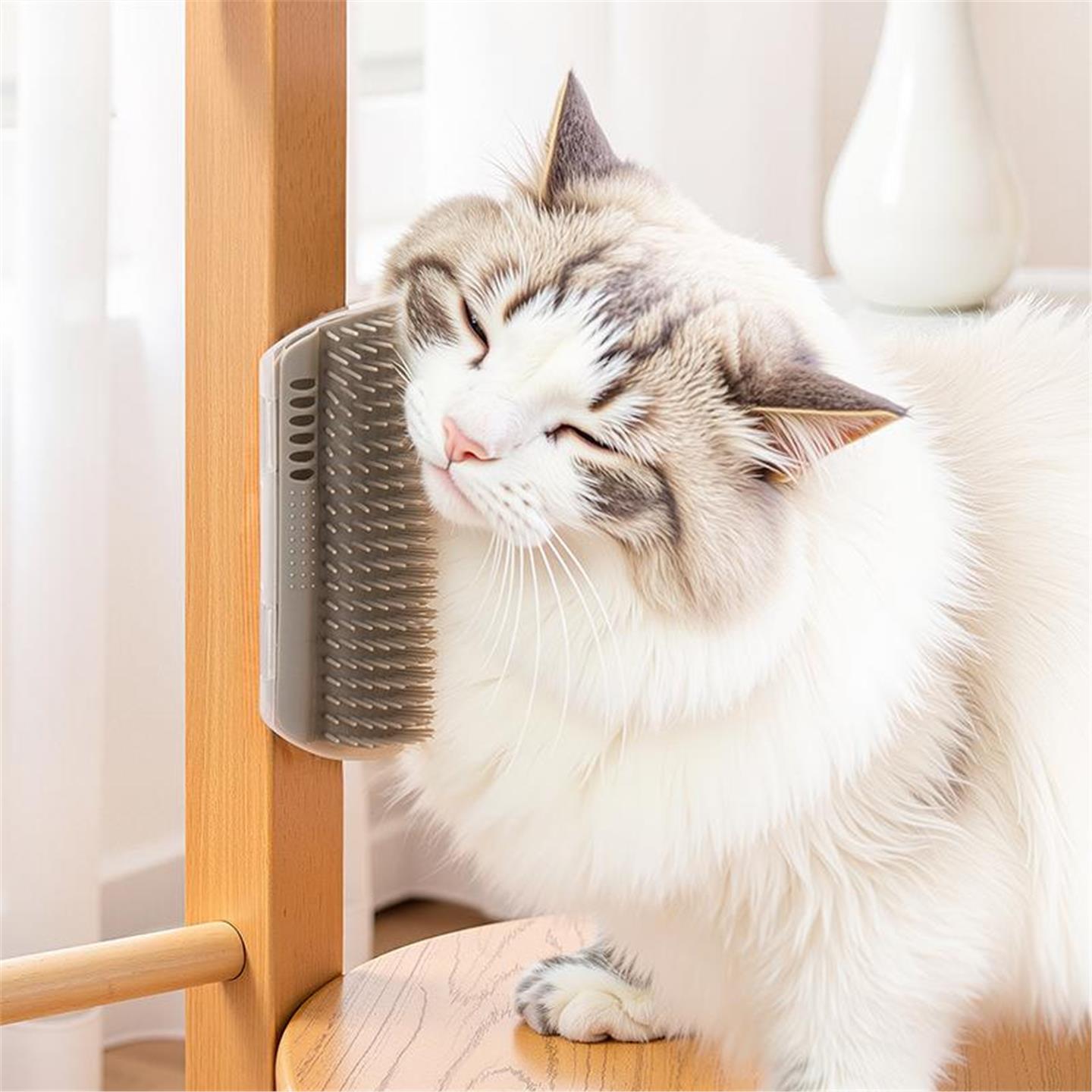 宠物猫咪挠痒蹭毛器薄荷球梳子墙角逗猫解闷自嗨玩具除毛蹭痒