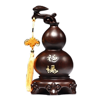 黑檀木質(zhì)葫蘆擺件家居裝飾客廳
