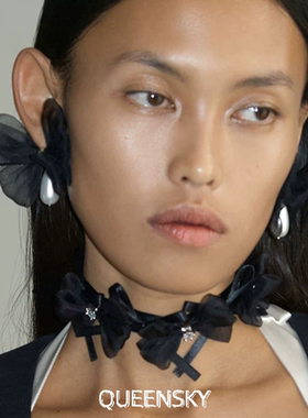 USELESSOBJECTS优优璐同款手工丝带蝴蝶结choker轻奢高级锁骨链