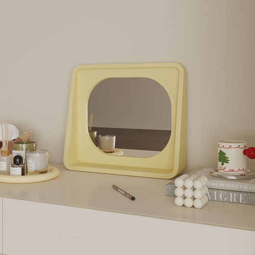 多巴胺彩色化妆镜卧室桌面台式镜