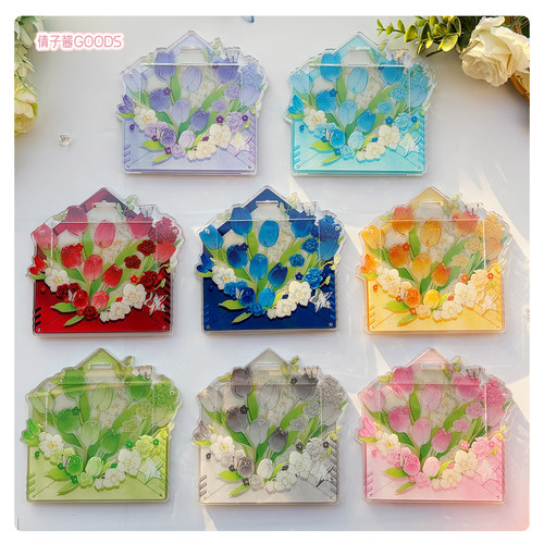 晴野花函谷美亚克力杯垫通行证