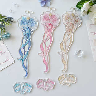 倩子酱奔赴之约花束谷美打卡棒吧唧徽章磁吸展示举拍棒底座亚克力