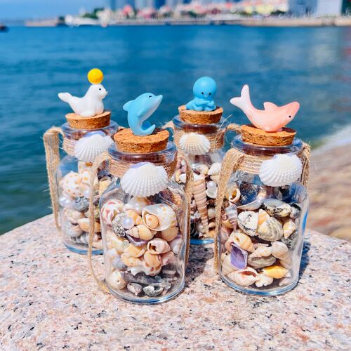 海洋迷你贝壳海螺装饰漂流许愿瓶手工diy创意礼品摆件青岛文创