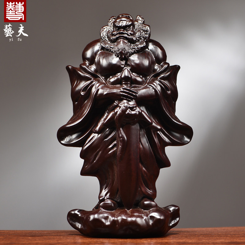 木雕天师钟馗神像摆件实木福神图片