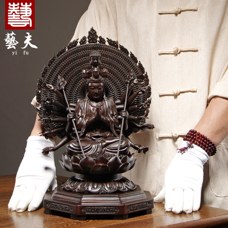雕刻千手观音家居客厅佛堂工艺品