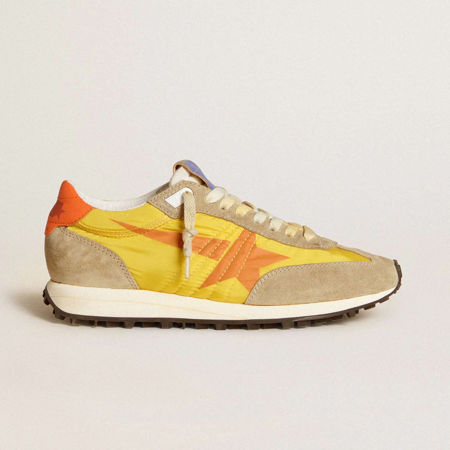 好鞋定制 小脏鞋小白鞋做旧板鞋 黄色布面橙尾橙星 牛皮 男鞋女鞋