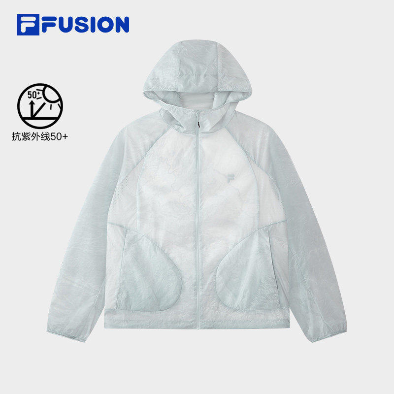 UPF50+防晒衣|FILA FUSION斐乐官方男2026新夏连帽T11W621703F