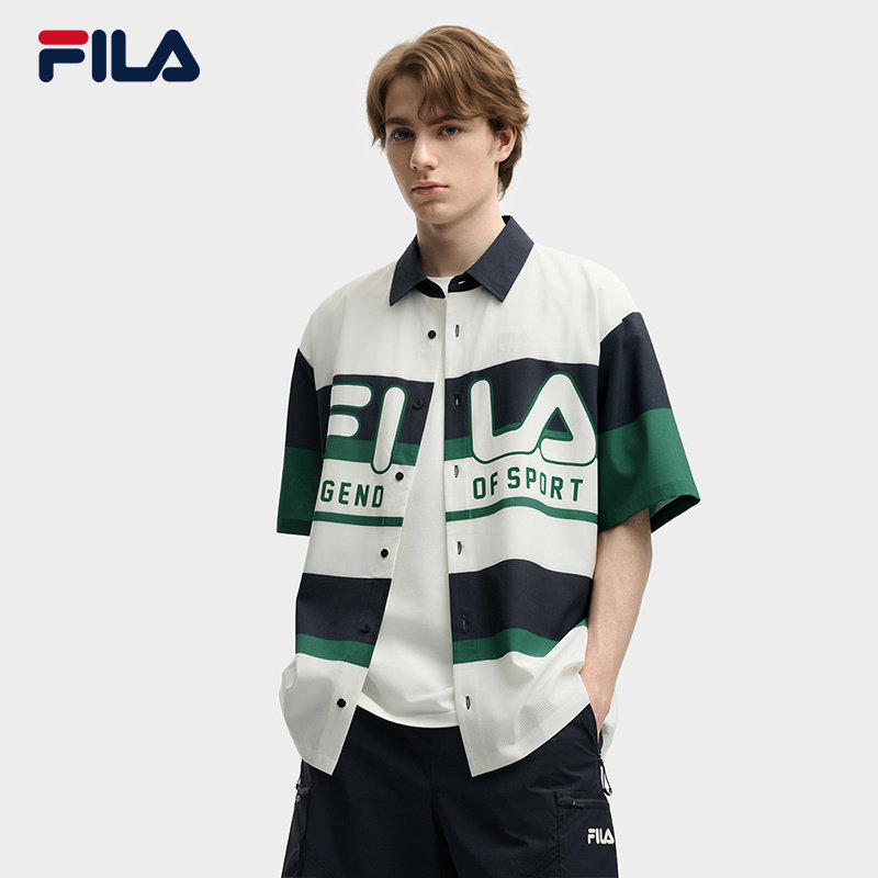 FILA 斐乐官方男士大满贯POLO短袖衬衫2025秋新款F11M539402F