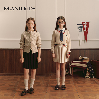 eland kids童装女童百褶短裙EKWKE4T27K