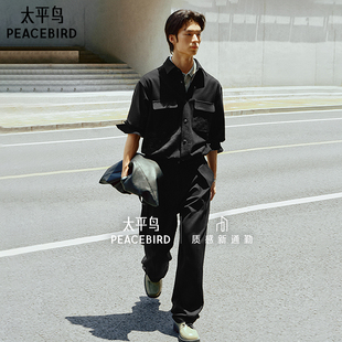 【商场同款】太平鸟男装 牛仔衬衫男25年秋季款衬衣B1CHF3324M