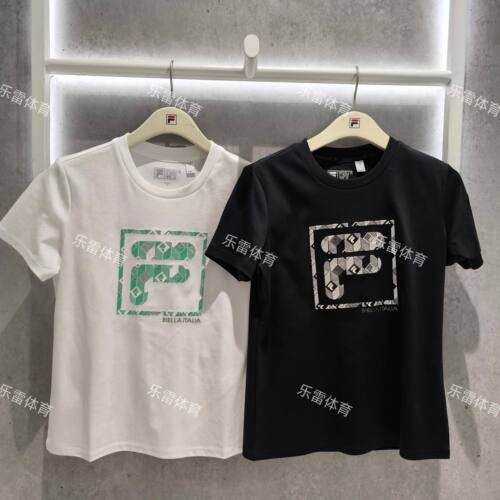 FILA斐乐2025夏款女子时尚休闲丝柔棉短袖T恤F11W528110F