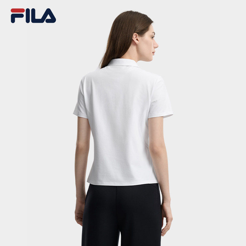 速干|FILA 斐乐菁英女子针织短袖POLO衫2026夏t上衣F11W621102F